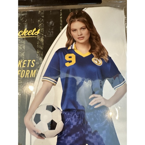 Yellow Jackets Soccer Uniform Adult Medium  Spirit Halloween Costume New - Picture 2 of 6
